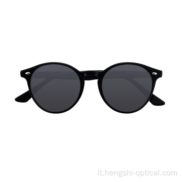 Stock pronto per lo stock acetato personalizzato unisex uomo unisex vintage rotonde occhiali da sole